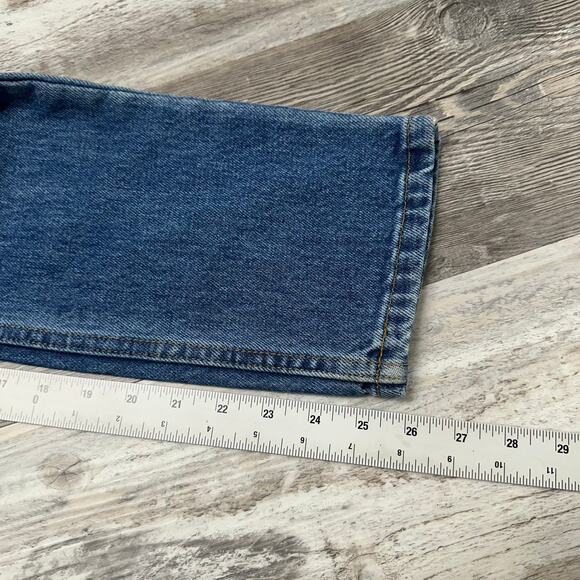 Vintage 90s Levi's 506 Mid Blue Boys 11 22x25.5 Straight‎ Jeans Orange Tab USA - Picture 7 of 13